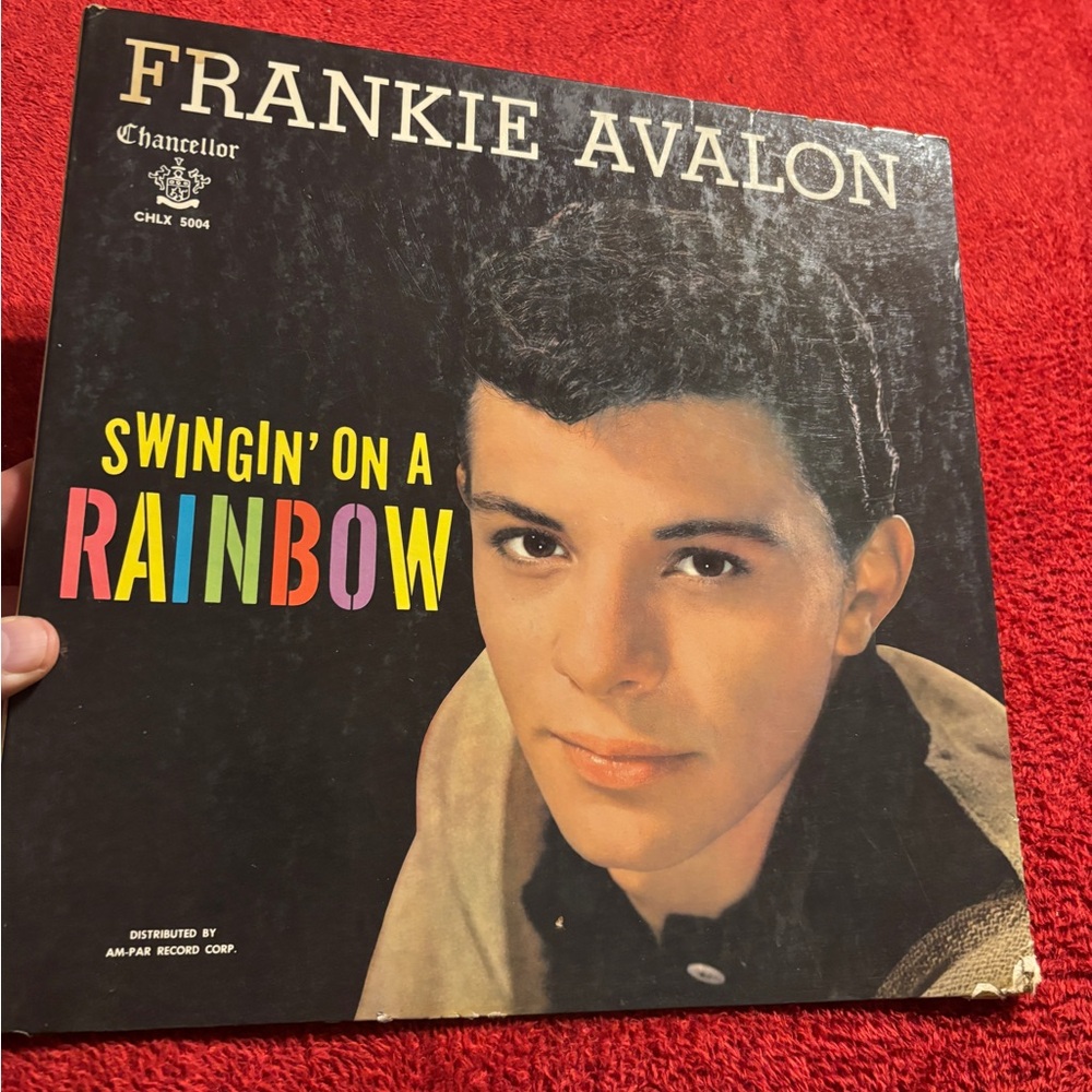 Frankie Avalon Swingin’ On A Rainbow LP Vinyl Record 1959 . Has the Full Poster